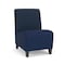 Lesro Siena Lounge Reception Armless Guest Chair, Black, RF Blueberry Back, MD Ink Seat SN1102 - alternate 1